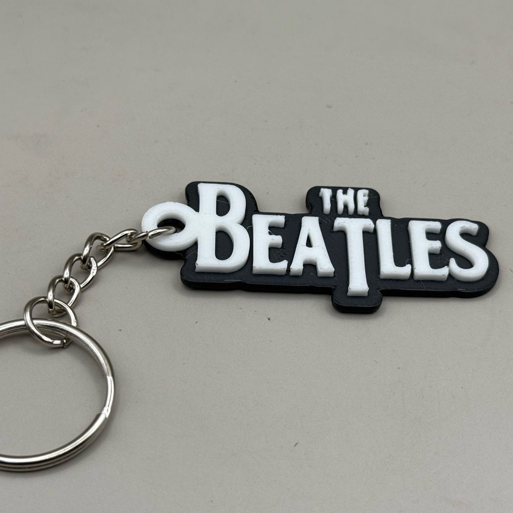 The Beatles Black and White Keychain